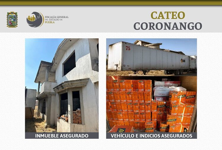 Recuperan más de 300 cajas de licor en Coronango
