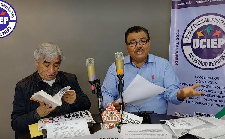 Uni2 por Puebla pide al IEE facilitar registro de candidatos independientes