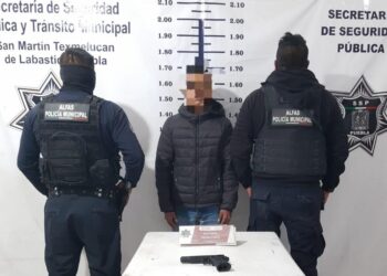 Detienen a hombre por portar arma de fuego en SMT