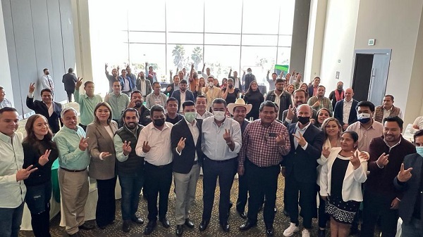 Se reúne Sergio Salomón Céspedes con militancia de Morena, PT y PVEM