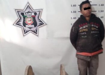 SSP de Texmelucan detiene a sujeto por robar cable eléctrico de cobre