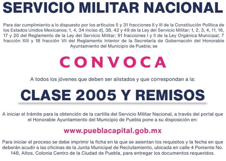 Jóvenes capitalinos nacidos en 2005 y remisos pueden iniciar trámite para obtener Cartilla Militar