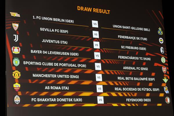 Sevilla-Fenerbahce, M. United-Betis y Roma-Real Sociedad, en octavos de final