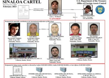 OFAC sanciona a red de proveedores del Cartel de Sinaloa
