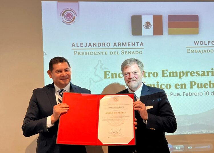 Puebla, puerta de desarrollo, coinciden embajador de Alemania y Armenta