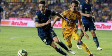 América derrota a Tigres con goles de Rodríguez y Suárez