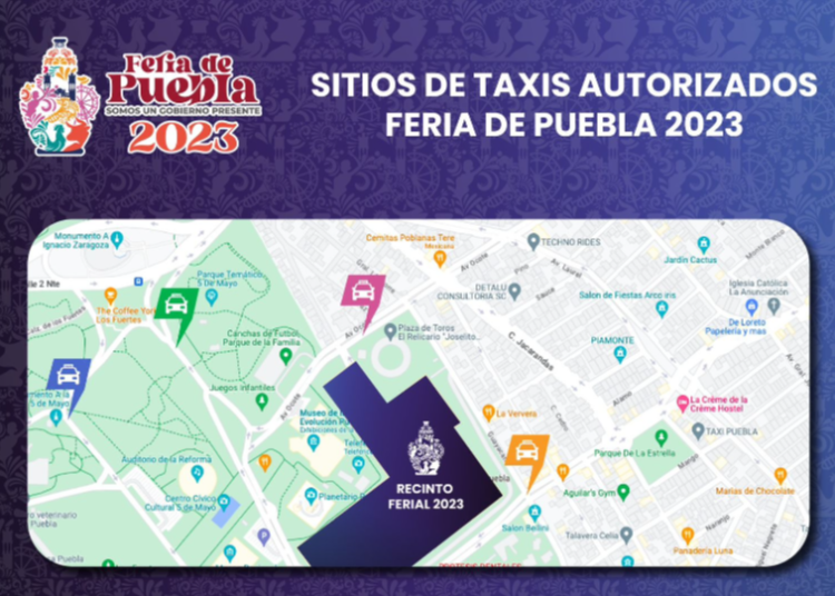 Para la Feria de Puebla amplían horarios de circulación de 17 rutas y 220 unidades de taxi
