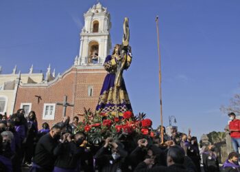 Todo listo para la Procesión de Viernes Santo