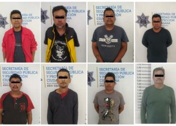 Detienen a ocho presuntos responsables de robo
