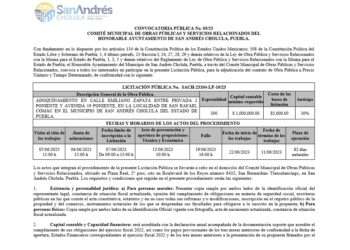 CONVOCATORIA PÚBLICA No. 05/23