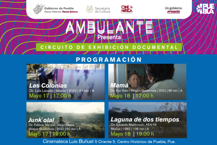 Del 13 al 20 mayo, Puebla será sede del circuito de exhibición documental “Ambulante”