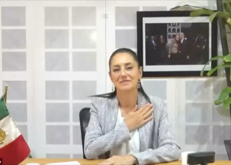 Claudia Sheinbaum sostuvo conversatorio con personas de Nuevo León