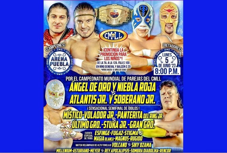 Se peleará Campeonato Mundial de Parejas del CMLL en la Arena Puebla
