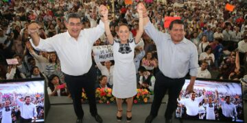 Arropa Sergio Salomón a Sheinbaum; fortalece Julio Huerta aspiraciones