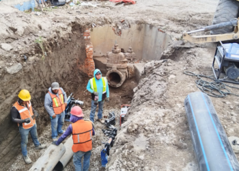 Agua de Puebla realiza la sustitución de línea de conducción en La Constancia