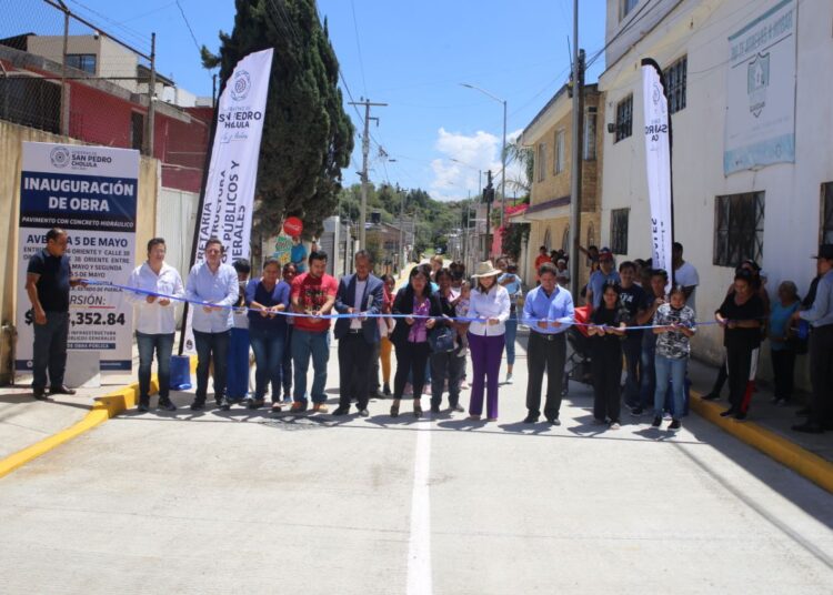 Angon entrega pavimentación de Av. 5 de Mayo