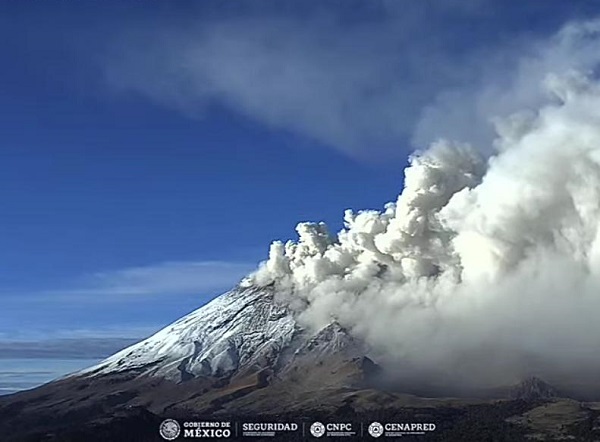 Mantiene Segob monitoreo permanente del Popocatépetl