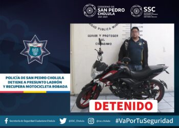 Policía de San Pedro detiene a ladrón y recupera la motocicleta