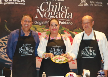 Gobierno de Sergio Salomón presenta temporada de Chile en Nogada en Veracruz