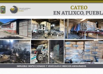 FGE localiza bodega con mercancía robada en Atlixco