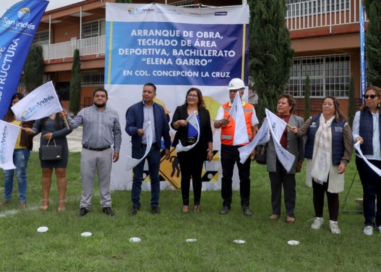 Inicia construcción de techado del bachillerato Elena Garro