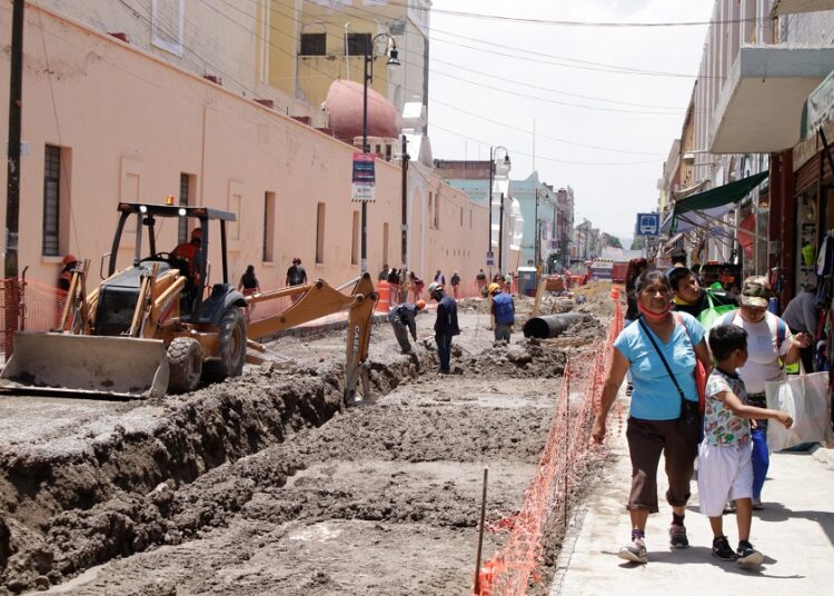 Reportan avance de 65% en obras del Centro Histórico