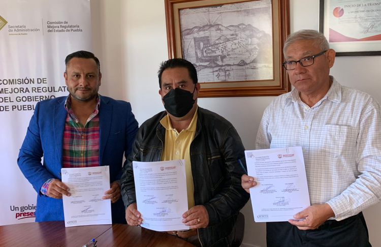 Gobierno de Puebla signa Convenio de mejora regulatoria con Ocoyucan