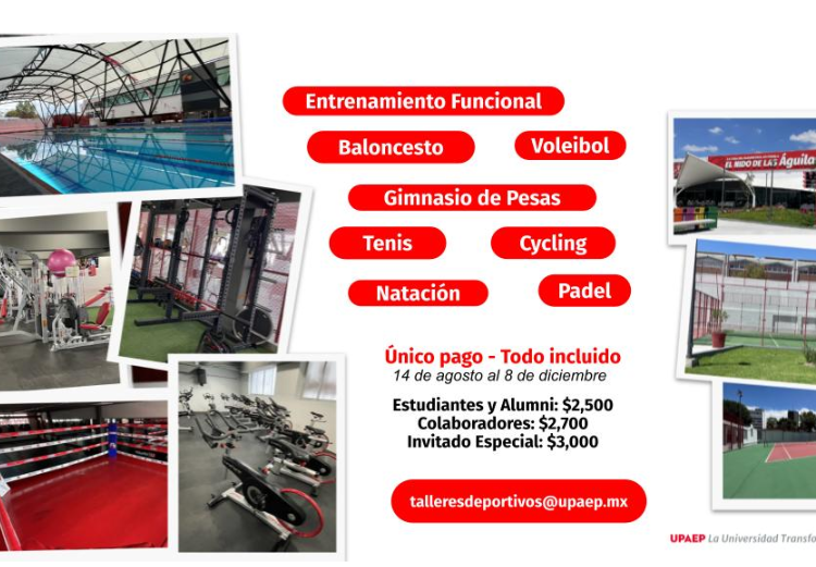 Estos son los talleres culturales y deportivos para Otoño 2023 de la Upaep