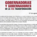 Céspedes y gobernadores de Morena firman desplegado en apoyo a AMLO