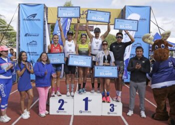 Fernanda Salazar y David Núñez dominan Duatlón San Andrés Cholula 2023