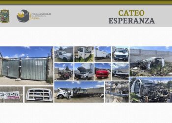 FGE asegura 5 camionetas robadas y autopartes en Esperanza