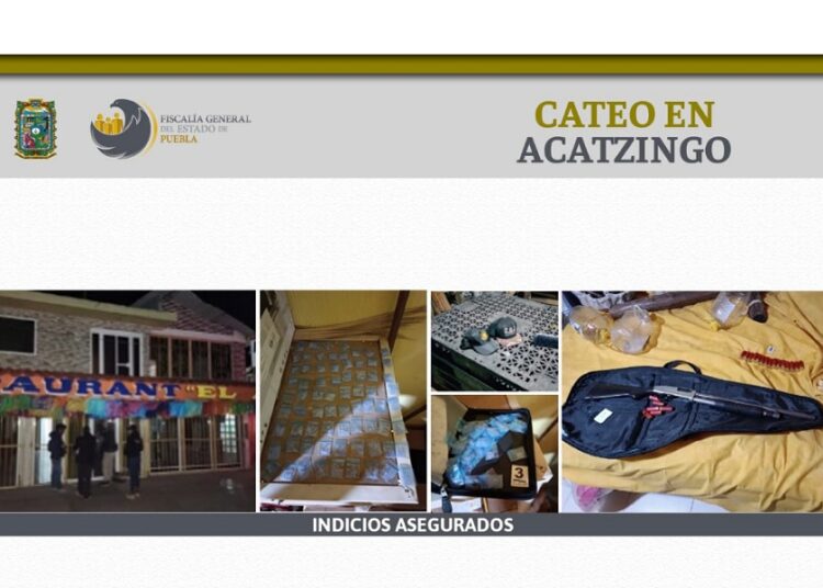 Aseguran droga, arma y cartuchos en Acatzingo