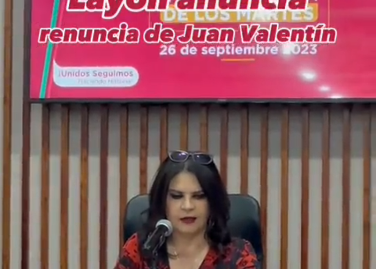 Norma Layón acepta renuncia de secretario de Seguridad Pública