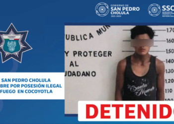 Detienen a sospechoso de delito con arma y cuchillo en Cocoyotla