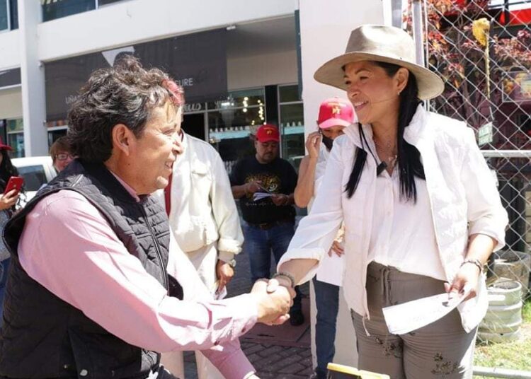 Liz Sánchez recorre SAC y Tlaxcalancingo