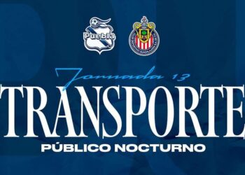 Habrá transporte nocturno para partido Puebla vs Chivas