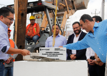 Agua de Puebla coloca la primera piedra de Planta Potabilizadora Atlixcáyotl