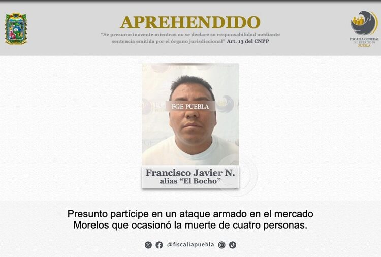 Detienen a ‘El Bocho’ homicida de 4 personas en mercado Morelos