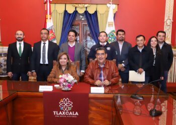Sergio Salomón y Lorena Cuéllar acuerdan trabajo conjunto