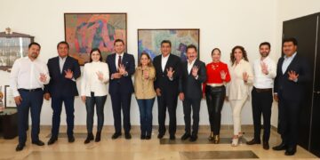 Sergio Salomón encabeza encuentro por la unidad con Alejandro Armenta