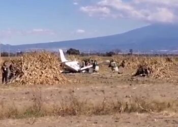 Caída de avioneta en Huejotzingo deja 2 heridos