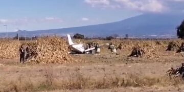 Caída de avioneta en Huejotzingo deja 2 heridos
