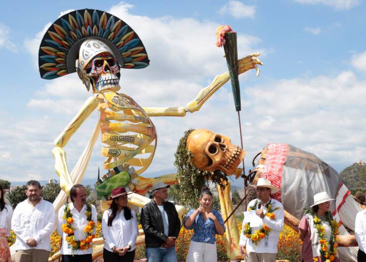 Con el Valle de Catrinas de Atlixco, perduran tradiciones: Céspedes (VIDEO)