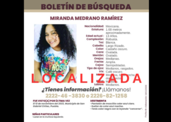 Localizan a Miranda N. de 13 años, había desaparecido el 12 de noviembre