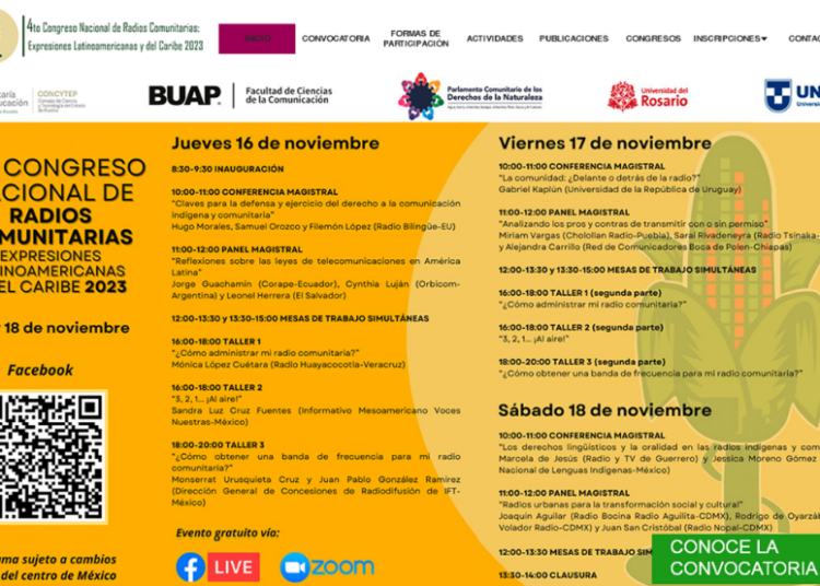 BUAP anuncia 4to Congreso Nacional de Radios Comunitarias 2023