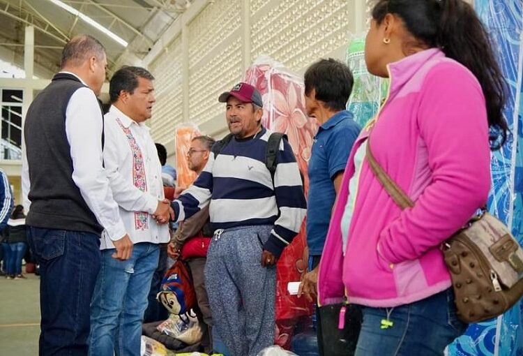 Julio Huerta se solidariza con familias afectadas en Venustiano Carranza