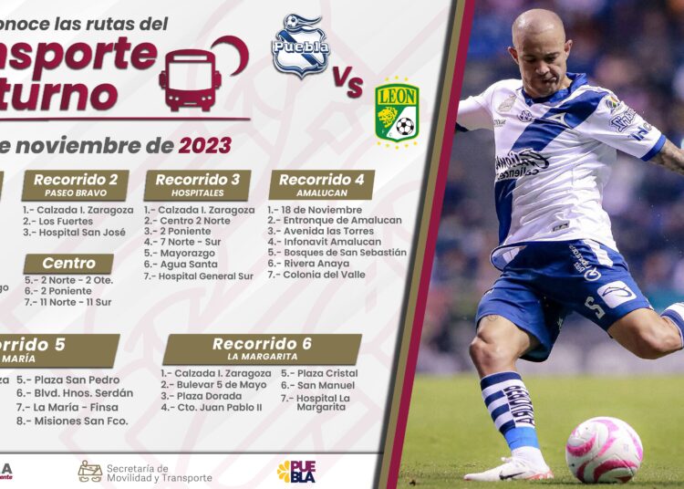 Habilita gobierno transporte para Puebla vs León