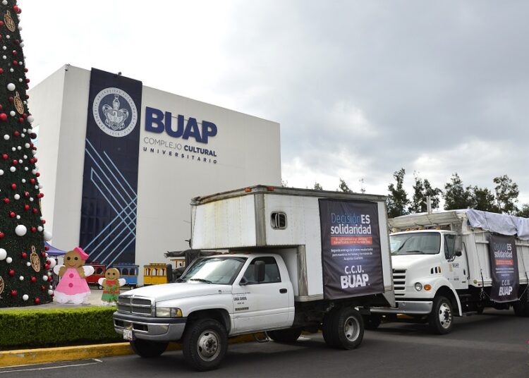 BUAP envía otro cargamento de apoyo a damnificados de Guerrero