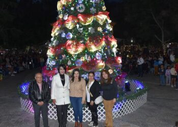 Más de mil asistentes en encendido de árbol en Texmelucan