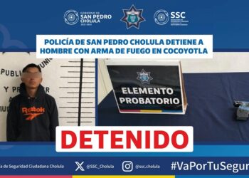 Policía detiene a hombre con arma de fuego en Cocoyotla